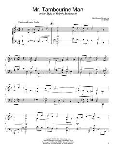 Mr. Tambourine Man (in the style of Robert Schumann) von Bob Dylan (Download) 