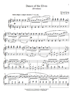 Dance Of The Elves (Elverdans), Op. 12, No. 4 von Edvard Grieg (Download) 