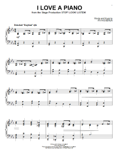 I Love A Piano von Irving Berlin (Download) 