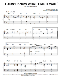 I Didn't Know What Time It Was von Lorenz Hart (Download) 