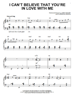 I Can't Believe That You're In Love With Me von Jimmy McHugh (Download) 