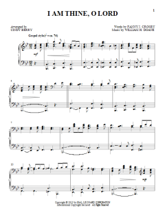 I Am Thine, O Lord von Cindy Berry (Download) 