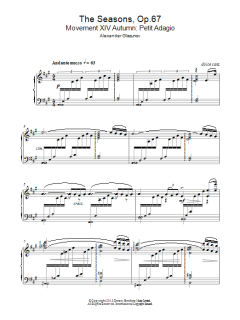 The Seasons Op.67 von Alexander Glazunov (Download) 
