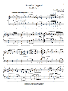 Scottish Legend, Op. 54, No. 1 von Amy Beach (Download) 