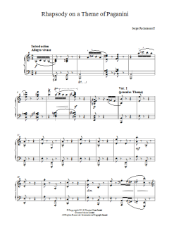 Rhapsody on a Theme of Paganini von Sergei Rachmaninov (Download) 