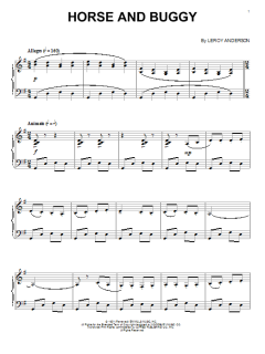 Horse And Buggy von Leroy Anderson (Download) 