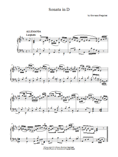 Harpsichord Sonata In D Major von Giovanni Battista Pergolesi (Download) 