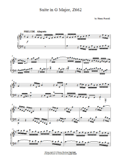 Suite In G Major von Henry Purcell (Download) 
