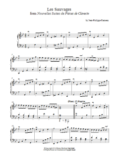Les Sauvages From Nouvelles Suites De Pieces De Clavecin von Jean-Philippe Rameau (Download) 