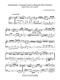 Allemande, Courante and 'Le Rappel Des Oiseaux' From Pieces De Clavecin von Jean-Philippe Rameau (Download) 