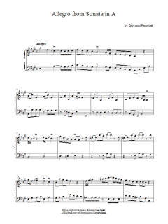 Allegro (Harpsichord Sonata In A Major) von Giovanni Battista Pergolesi (Download) 