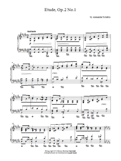 Etude, Op.2 No.1 von Alexander Scriabin (Download) 