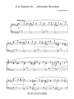 A La Maniere De Alexander Borodine von Maurice Ravel (Download) 