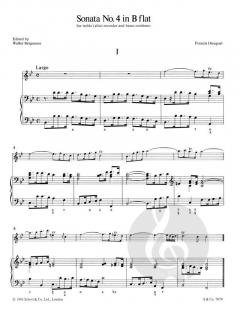Sonate Nr. 4 in B-Dur von Francois Dieupart 