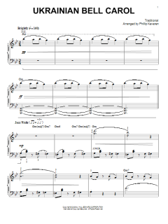 Ukrainian Bell Carol [Jazz version] von Traditional Carol (Download) 