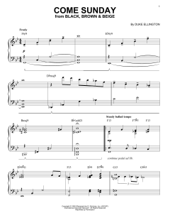 Come Sunday [Jazz version] von Duke Ellington (Download) 