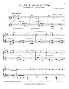 Ivan Can't Go Out Today von Aram Khachaturian (Download) 