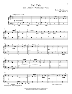 Sad Tale von Dmitri Shostakovich (Download) 