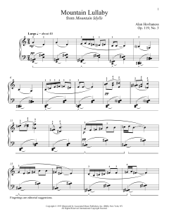 Mountain Lullaby von Alan Hovhaness (Download) 