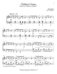 Children's Game von Béla Bartók (Download) 