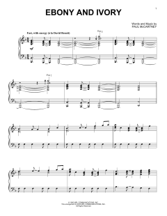Ebony And Ivory [Jazz version] von Stevie Wonder (Download) 