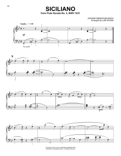 Siciliano von Johann Sebastian Bach (Download) 