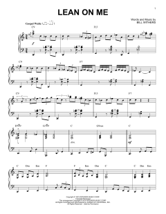 Lean On Me [Jazz version] von Bill Withers (Download) 