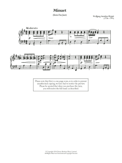 Minuet (From 'Don Juan') von Wolfgang Amadeus Mozart (Download) 