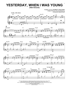 Yesterday, When I Was Young (Hier Encore) [Jazz version] von Roy Clark (Download) 