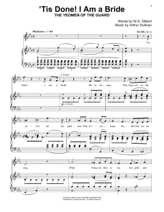'Tis Done! I Am A Bride von Gilbert & Sullivan (Download) 