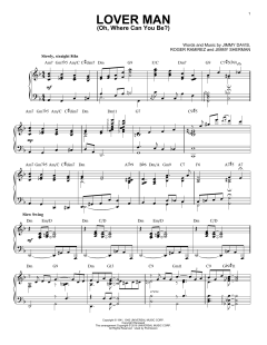 Lover Man (Oh, Where Can You Be?) von Billie Holiday (Download) 