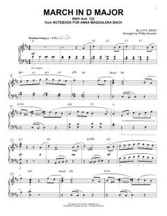 March In D Major, BWV Anh. 122 [Jazz version] von Johann Sebastian Bach (Download) 