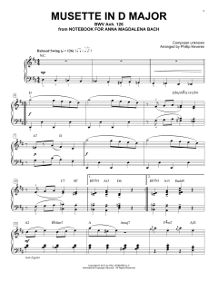 Musette In D Major, BWV Anh. 126 [Jazz version] von Johann Sebastian Bach (Download) 
