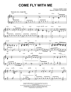 Come Fly With Me [Jazz version] von Sammy Cahn (Download) 