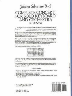 Complete Concerti for Solo Keyboard and Orchestra von Johann Sebastian Bach 