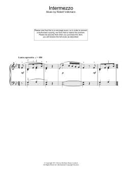 Intermezzo von Robert Volkmann (Download) 