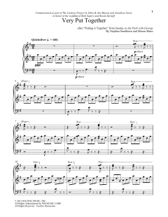 Very Put Together von Stephen Sondheim (Download) 