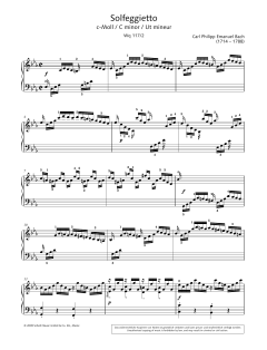Solfeggietto in C Minor von Carl Philipp Emanuel Bach (Download) 