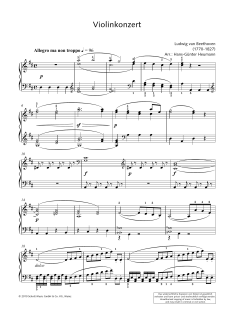 Concerto for Violin and Orchestra in D major von Ludwig van Beethoven (Download) 