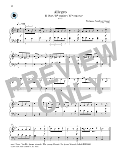 Allegro B-flat major von Wolfgang Amadeus Mozart (Download) 