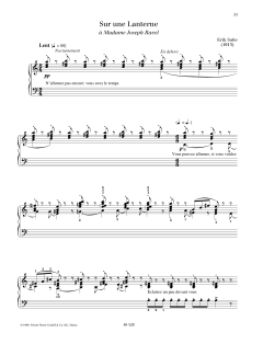 Sur une Lanterne von Erik Satie (Download) 