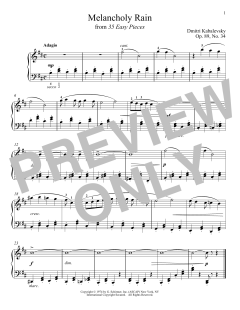 Melancholy Rain, Op. 89, No. 34 (Download) 