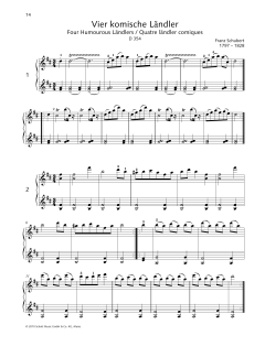 Four Humourous Ländlers von Franz Schubert (Download) 