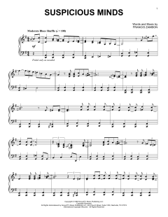 Suspicious Minds [Jazz version] von Elvis Presley (Download) 