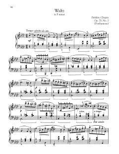 Waltz In F Minor, Op. 70, No. 2 (Download) 