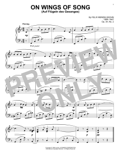 On Wings Of Song von Felix Mendelssohn (Download) 