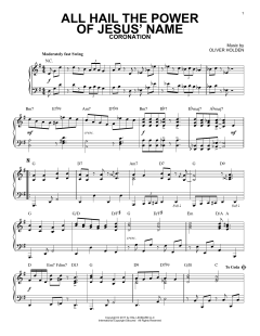 All Hail The Power Of Jesus' Name [Jazz version] von Edward Perronet (Download) 