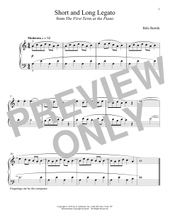 Short And Long Legato von Béla Bartók (Download) 