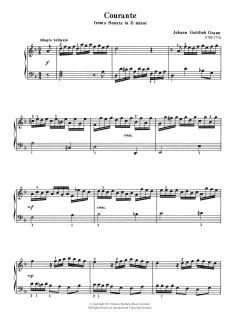 Courante von Johann Gottlieb Graun (Download) 