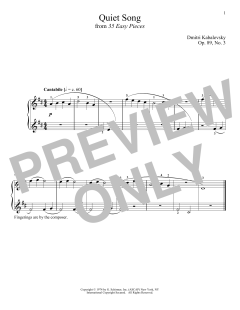 Quiet Song, Op. 89, No. 3 von Dmitri Kabalevsky (Download) 
